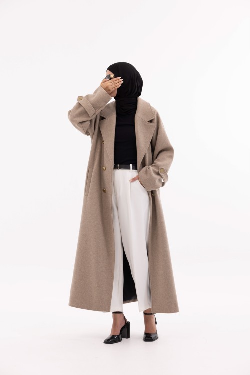 Manteau Sézanne beige foncé