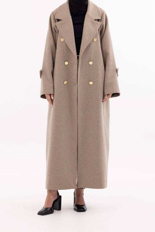 Manteau Sézanne beige foncé