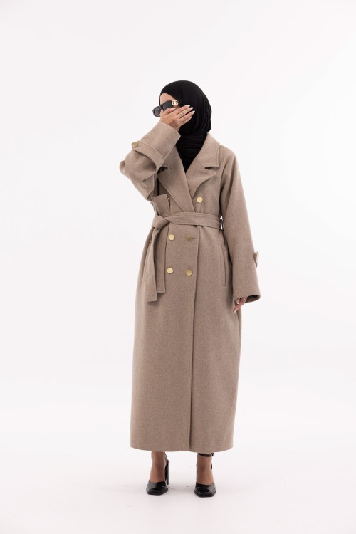 Manteau Sézanne beige foncé