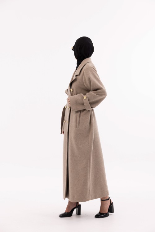 Manteau Sézanne beige foncé