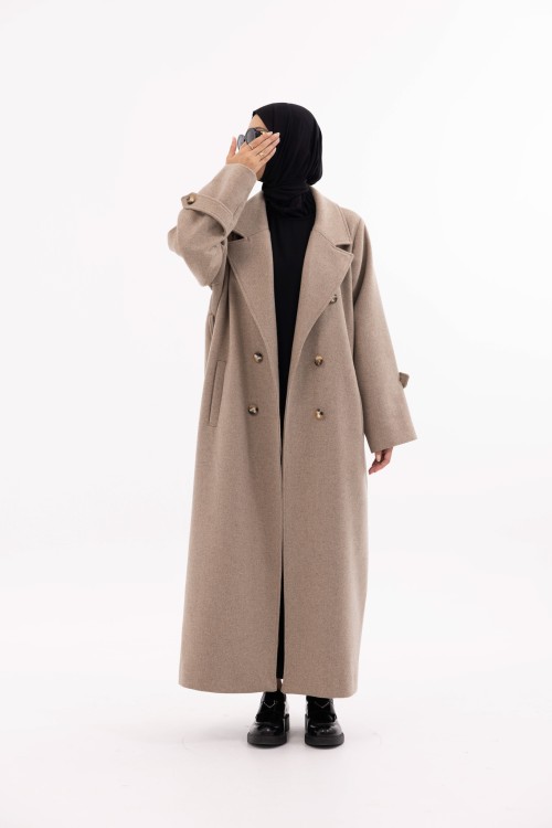 Manteau Sézanne beige foncé