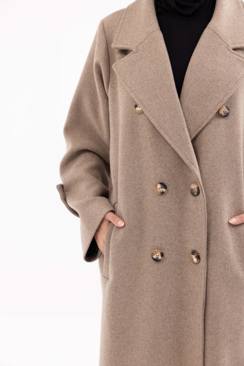 Manteau Sézanne beige foncé
