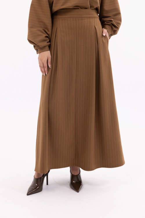 Ensemble Suzy camel rayé