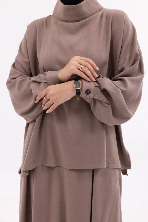 Ensemble Suzy taupe rose