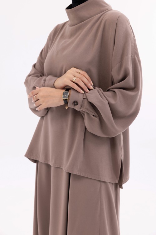 Ensemble Suzy taupe rose