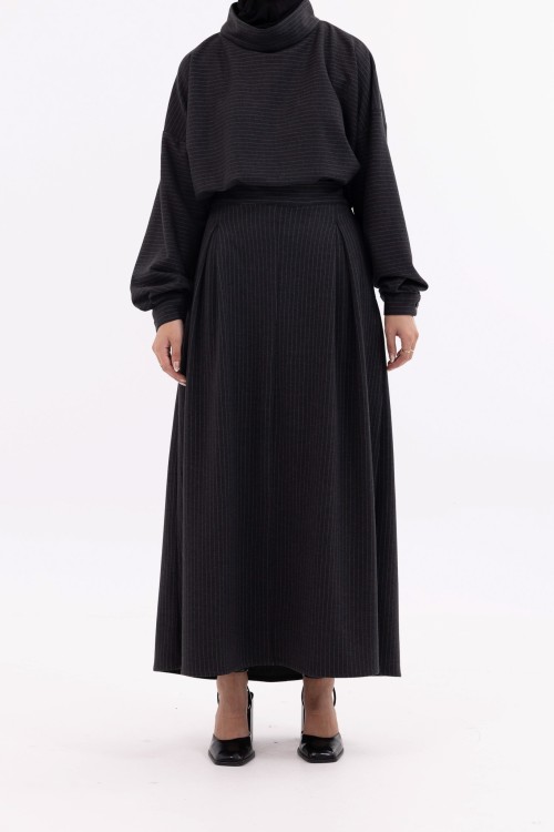 Ensemble Suzy gris rayé