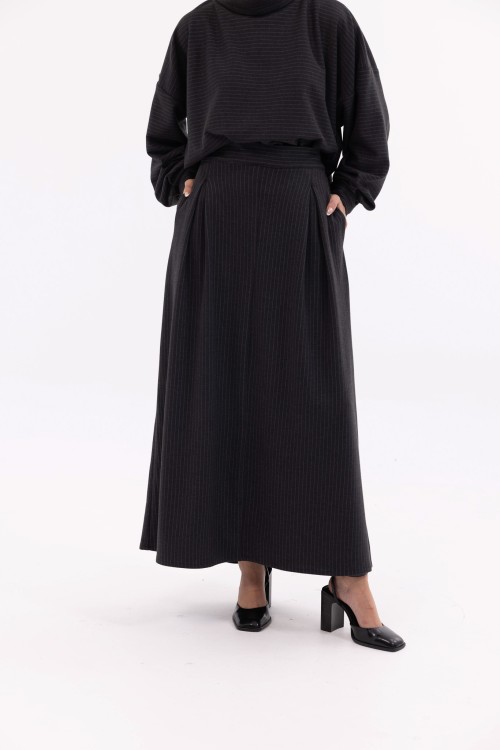 Ensemble Suzy gris rayé