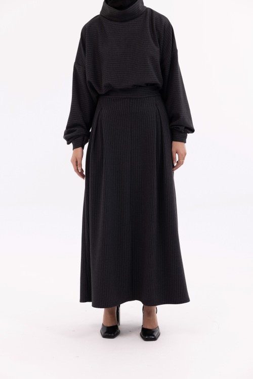 Ensemble Suzy gris rayé