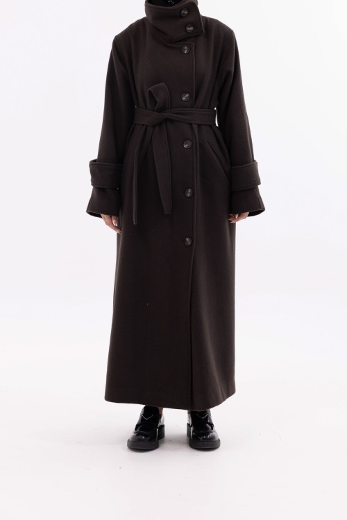 Manteau Marine marron