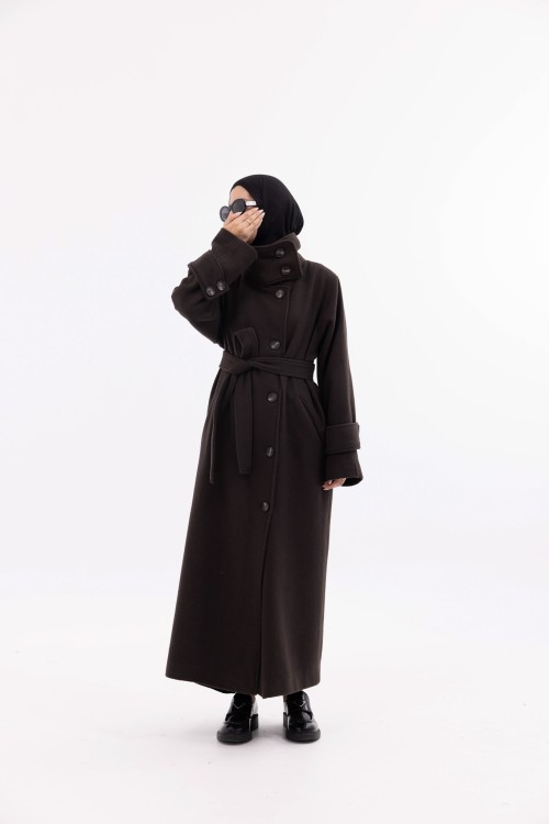 Manteau Marine marron