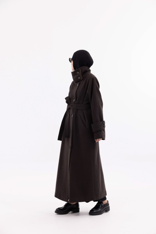 Manteau Marine marron