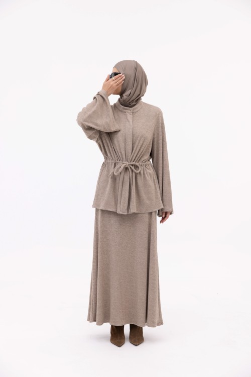 Ensemble Nina – côtelé taupe