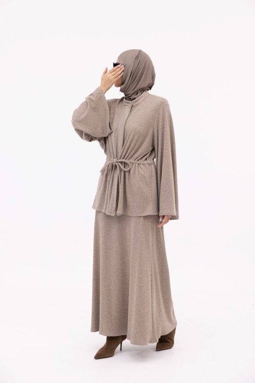Ensemble Nina – côtelé taupe