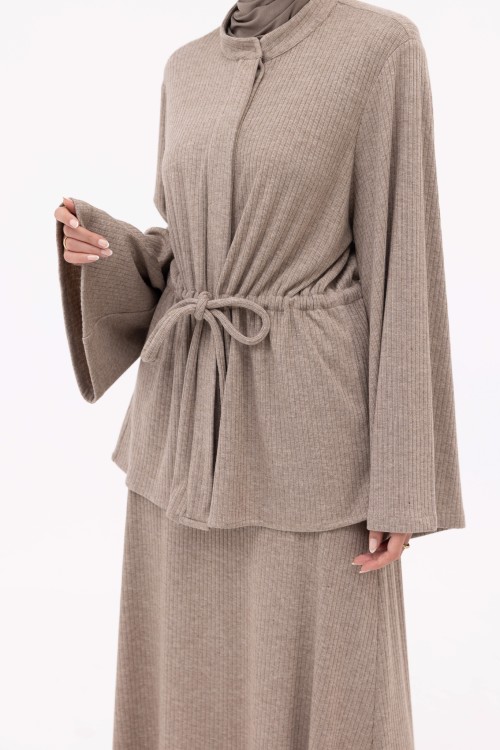Ensemble Nina – côtelé taupe