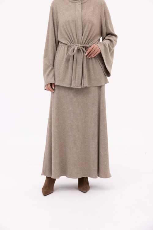 Ensemble Nina – côtelé taupe
