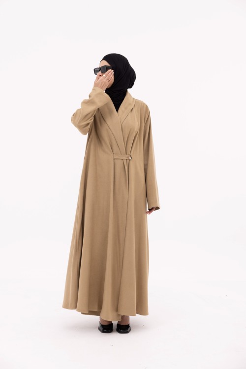 Robe Bella évasée beige foncé