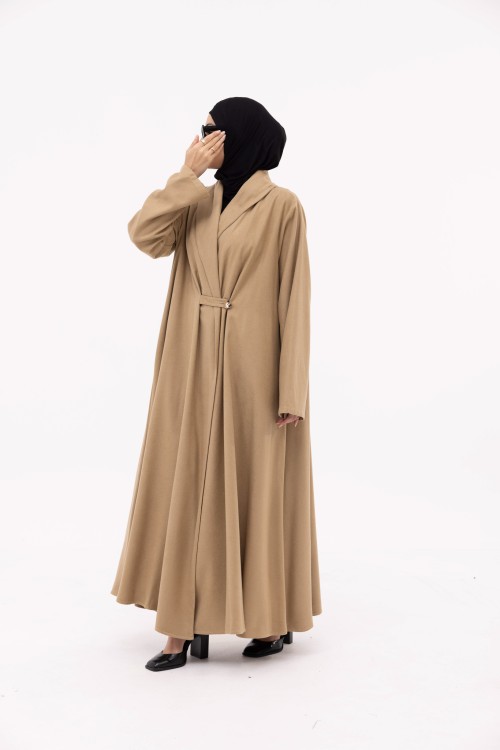 Robe Bella évasée beige foncé