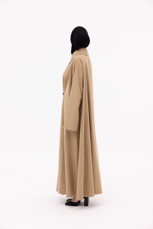 Robe Bella évasée beige foncé