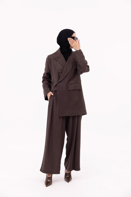 Ensemble Izza Winter marron