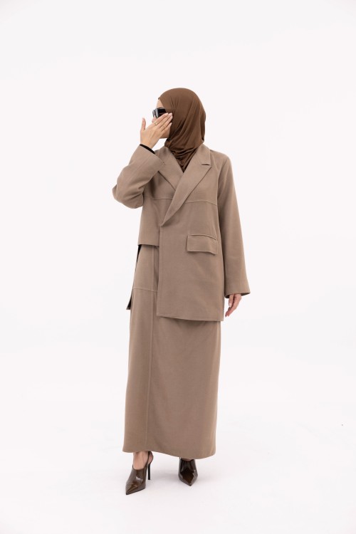 Ensemble Izza Winter taupe