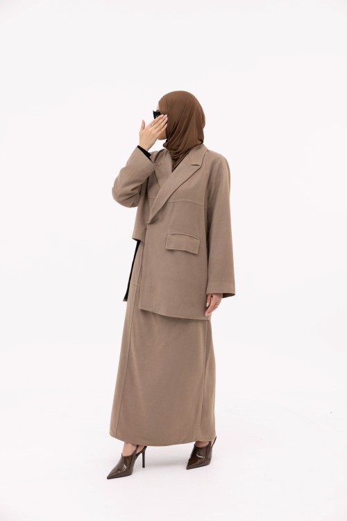 Ensemble Izza Winter taupe
