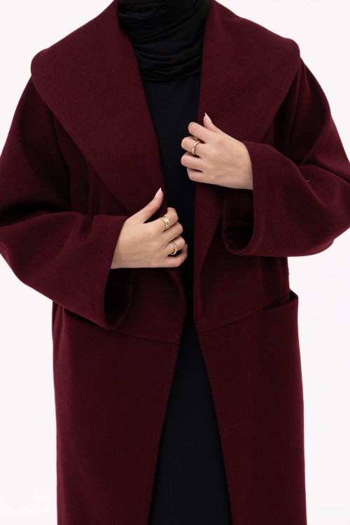 Manteau Célia burgundy
