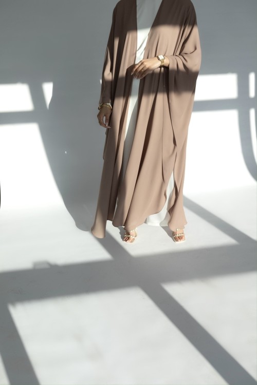 Abaya Georgina taupe rosé