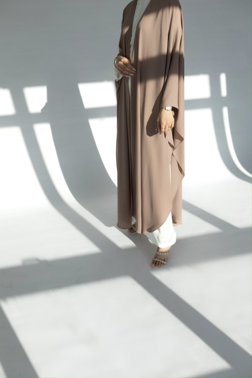 Abaya Georgina taupe rosé