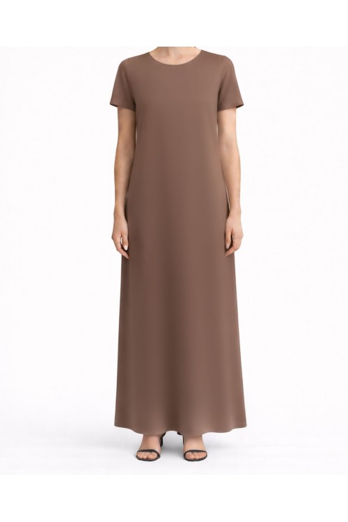Sous Abaya Simple mokka (manches courtes)