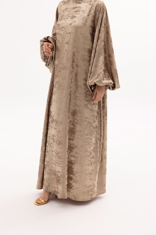 Robe Ella Shiny noisette