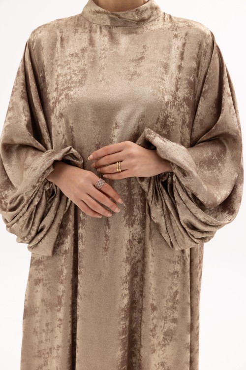 Robe Ella Shiny noisette