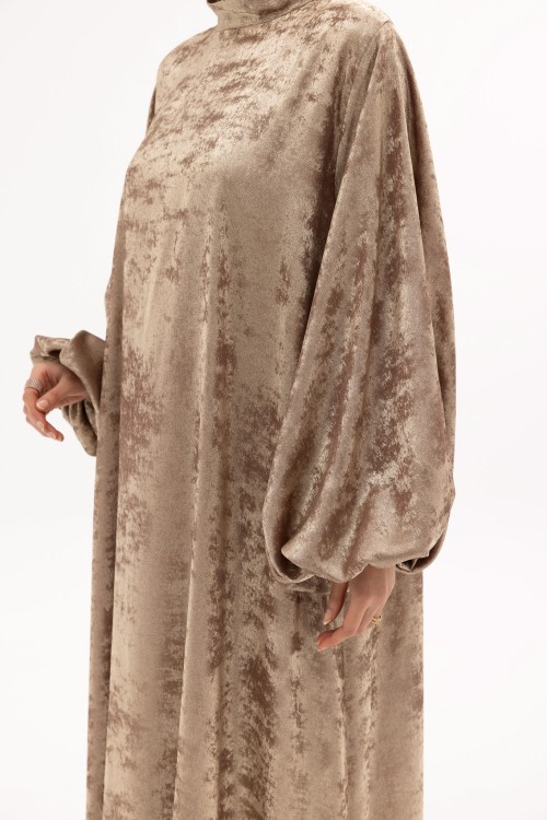 Robe Ella Shiny noisette