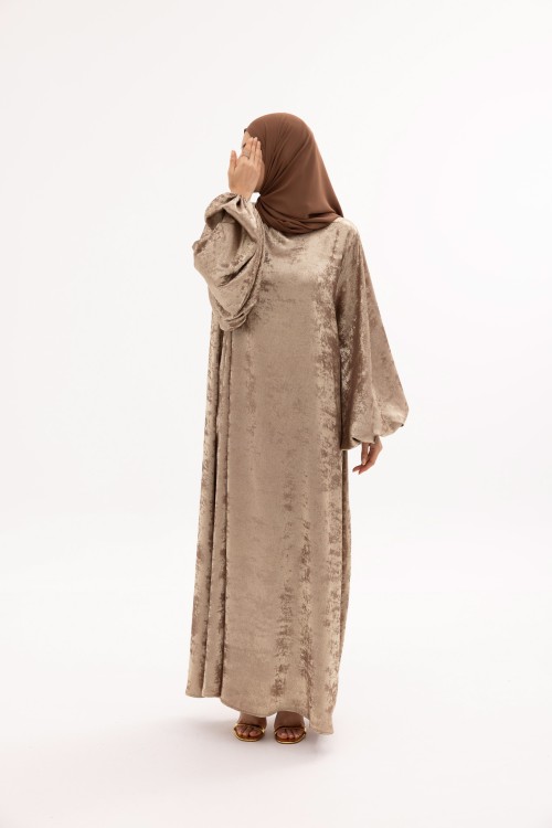 Robe Ella Shiny noisette