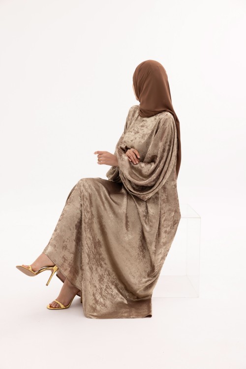 Robe Ella Shiny noisette