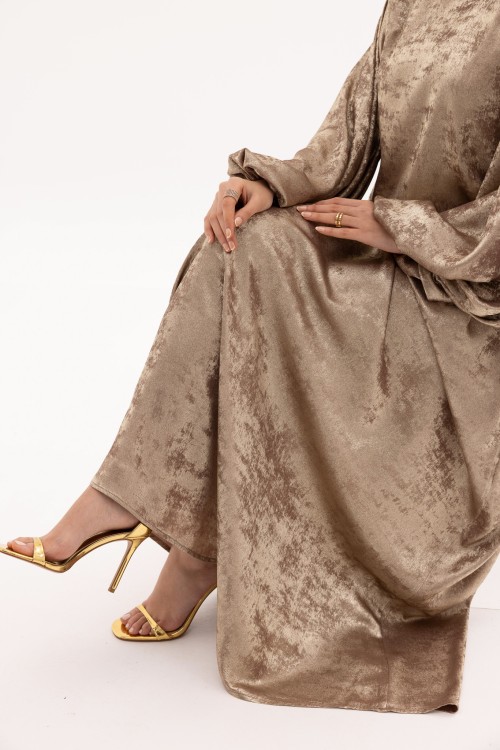 Robe Ella Shiny noisette