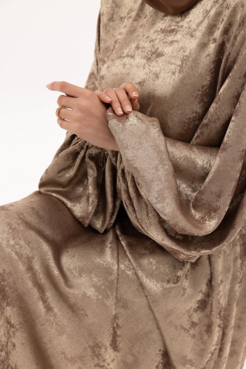 Robe Ella Shiny noisette