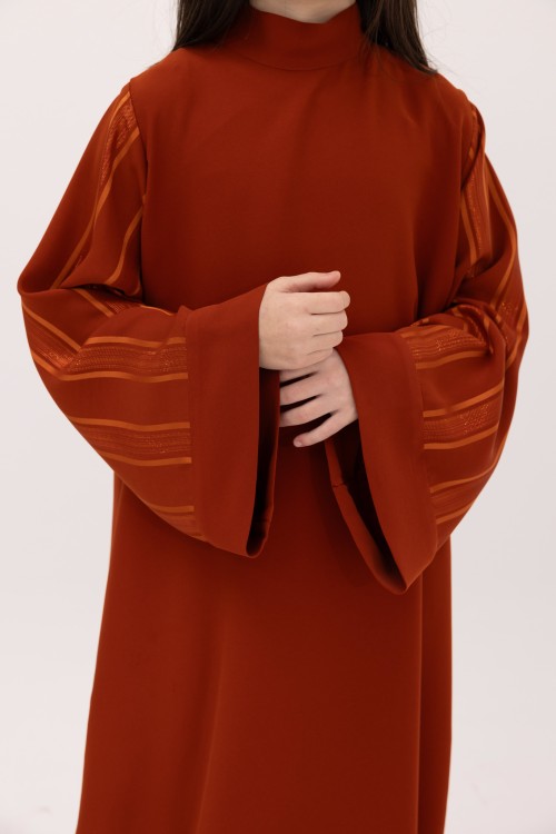 Robe Nouraya fille Terracotta