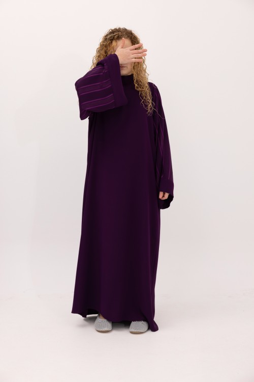 Robe Nouraya fille Aubergine
