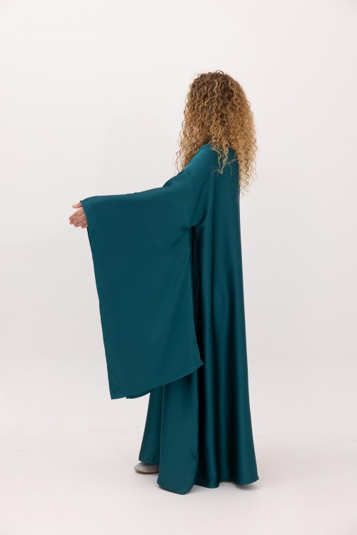 Robe Sana fille bleu paon