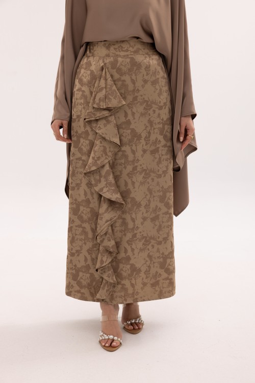 Jupe Milena Imprimé taupe