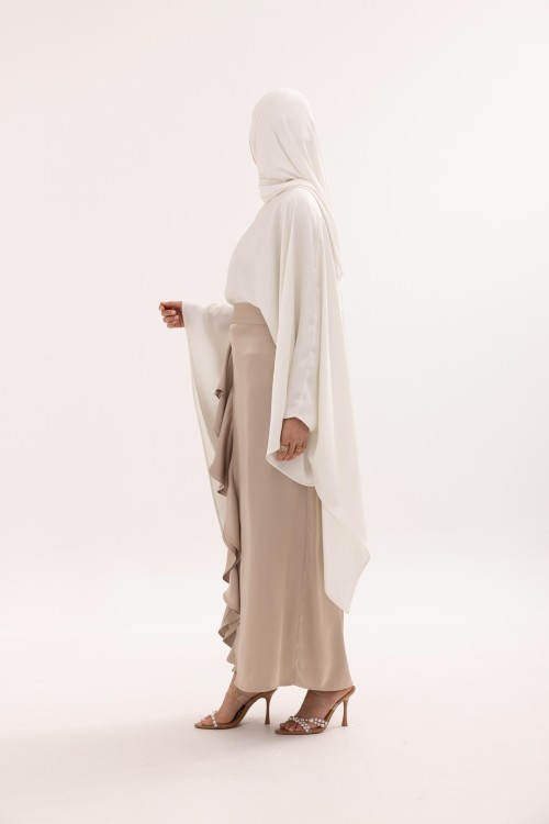 Jupe Milena Beige Satiné