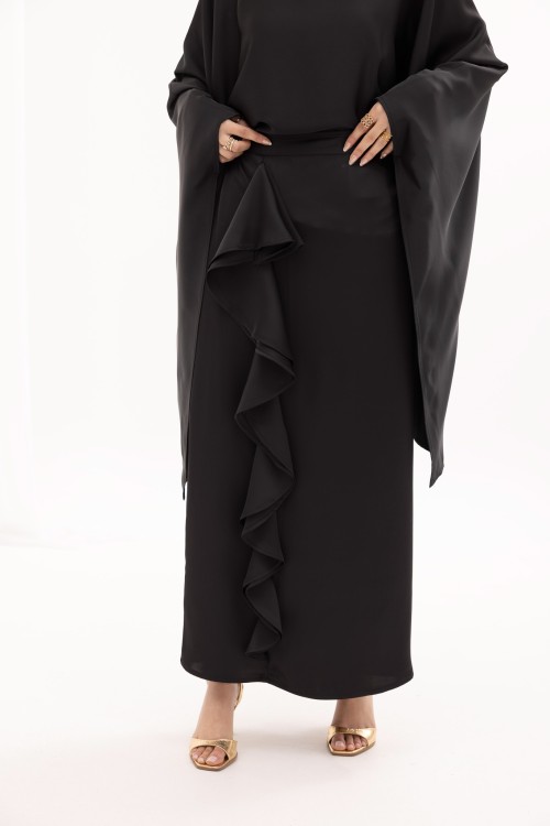 Jupe Milena Noir satiné