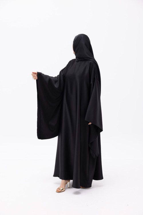Robe Sana Noir satiné