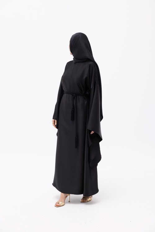 Robe Sana Noir satiné