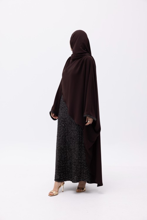 Ensemble Kamyla À sequin marron