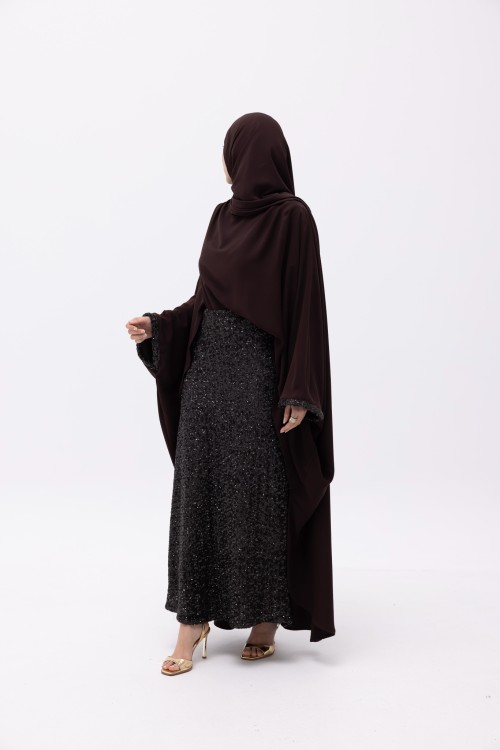 Ensemble Kamyla À sequin marron