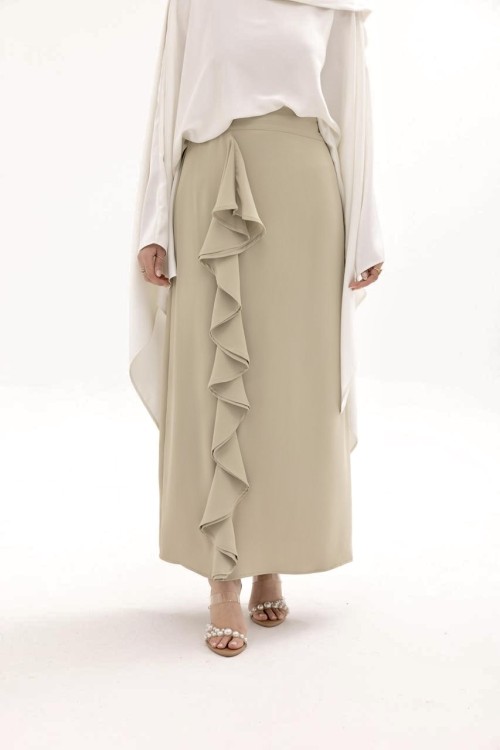 Jupe Milena vert amande mate