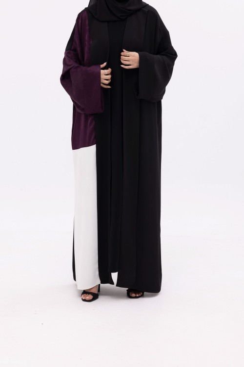 Abaya Ryhna Noir & aubergine
