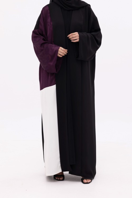 Abaya Ryhna Noir & aubergine
