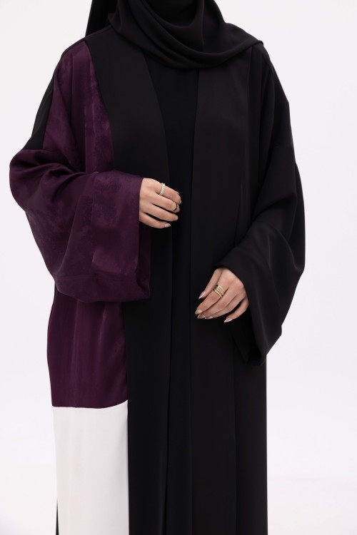 Abaya Ryhna Noir & aubergine